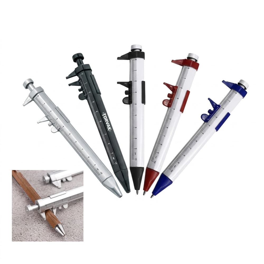 Retractable Caliper Ruler Ballpoint Pen gallery 2