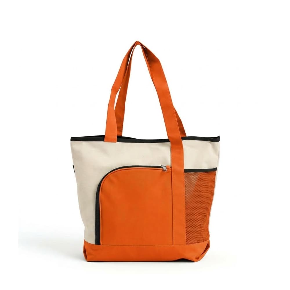 Zippered Shopper Canvas Tote Bag gallery 2